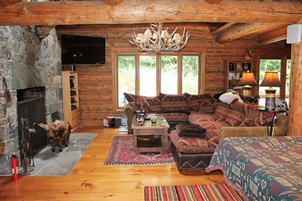 The Kresge Kabin - Authentic Grand Log Cabin. Βίλα Winhall Εξωτερικό φωτογραφία